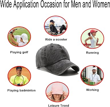 Baseball Cap Golf Dad Hat Adjustable Original Classic(2 pack)